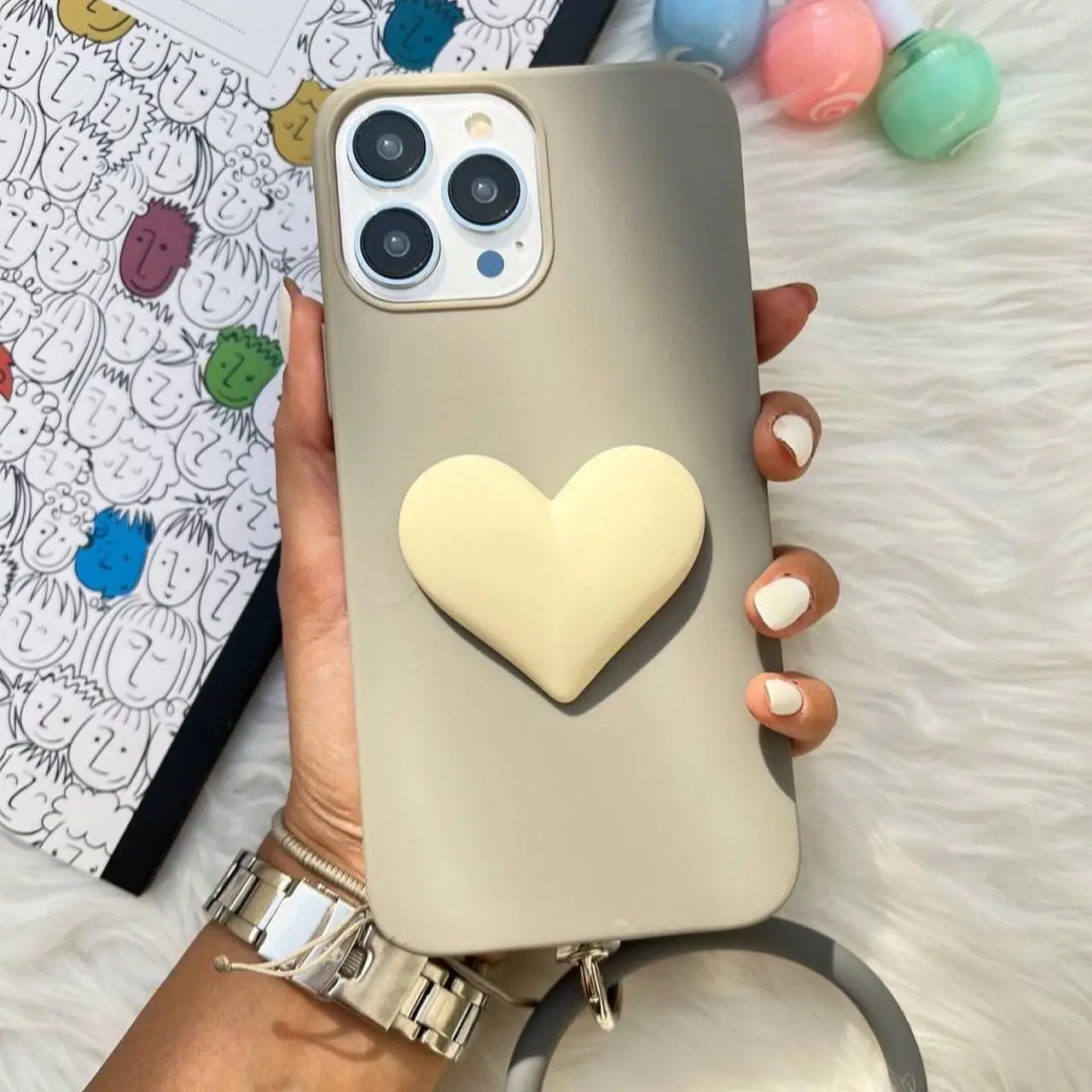 gray heart case-3 قاب قلب طوسی النگویی